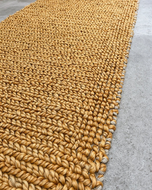 Textured Looped Jute Runner - 2ft 6 by 8ft
