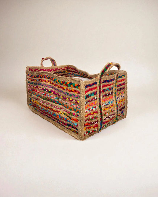 Bright Woven Rainbow Storage basket for nursery, playroom oor childrens bedrooms