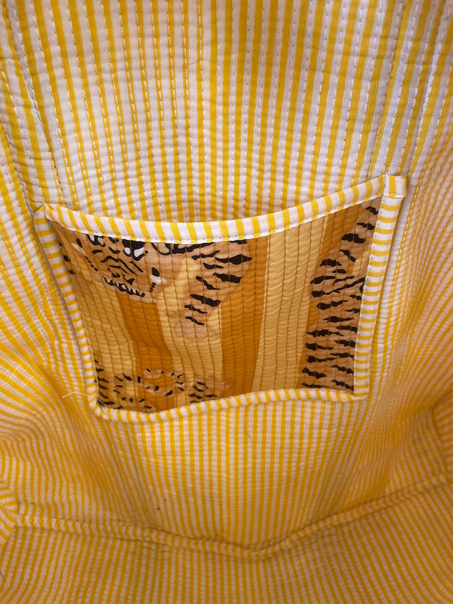 Golden Tiger Striped Quilted Bag