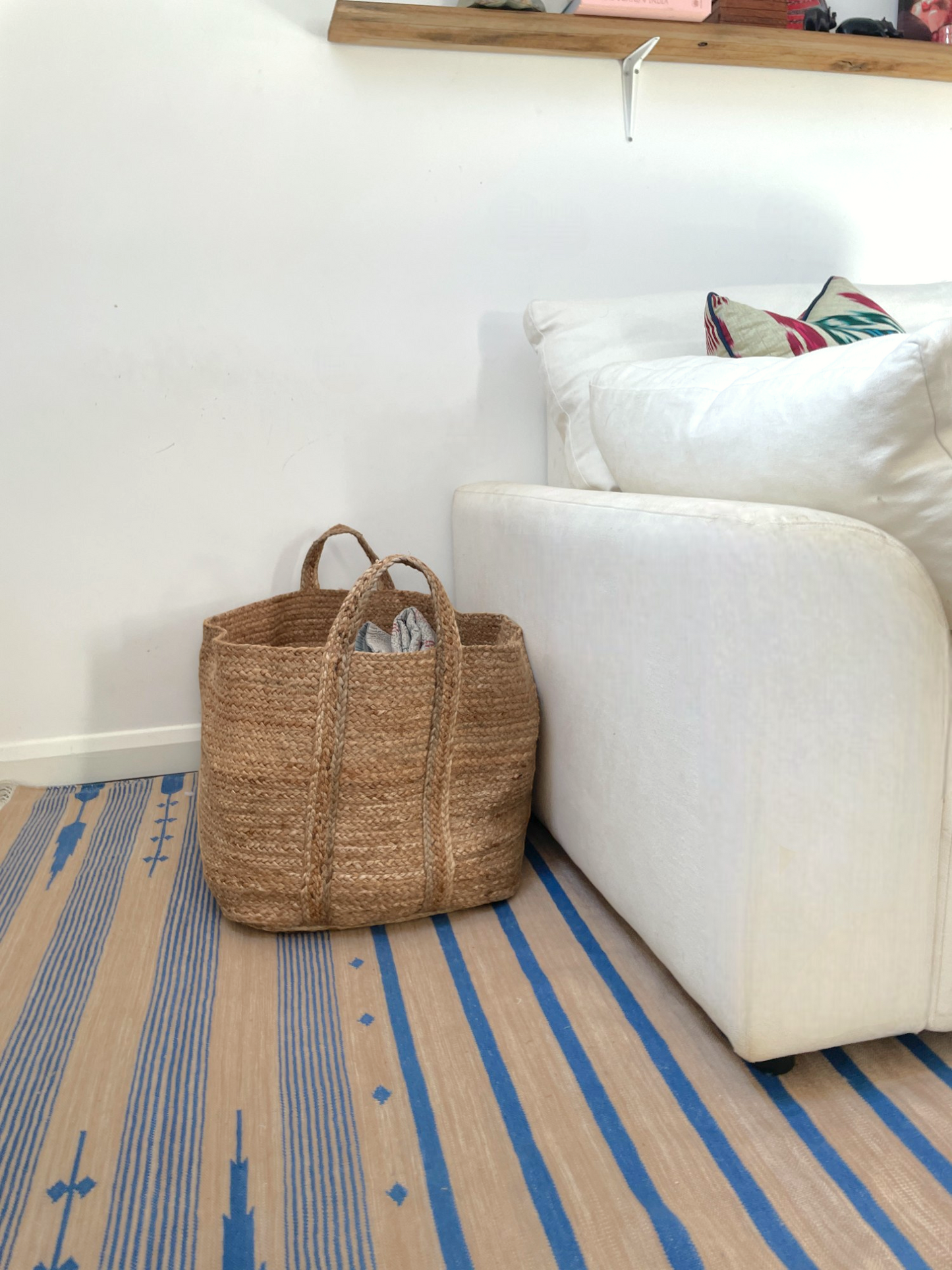 extra large blanket basket by indian poppy for toy, log, shoe or book storage