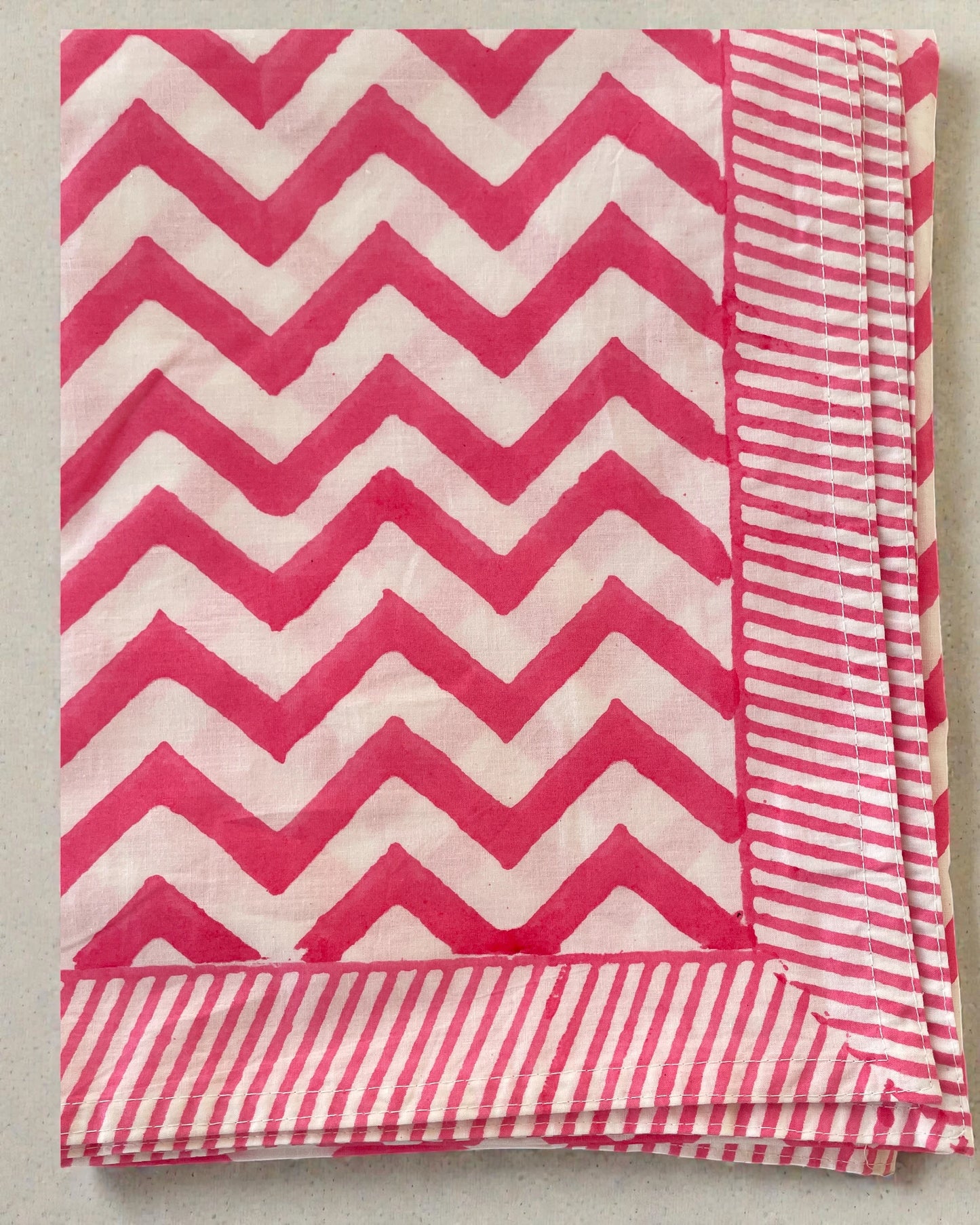 Pink Chevron Tablecloth