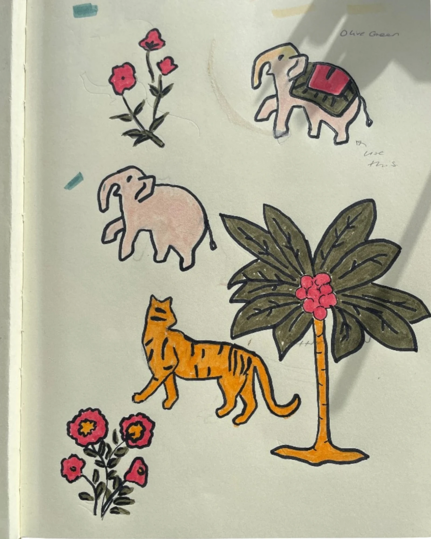 A mindful, slow production process that celebrates craftsmanship, with each textile hand drawn then printed by hand rather than machine.