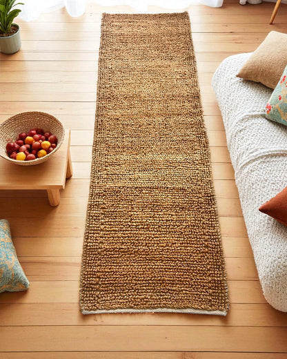Textured Looped Jute Runner - 2ft 6 by 8ft