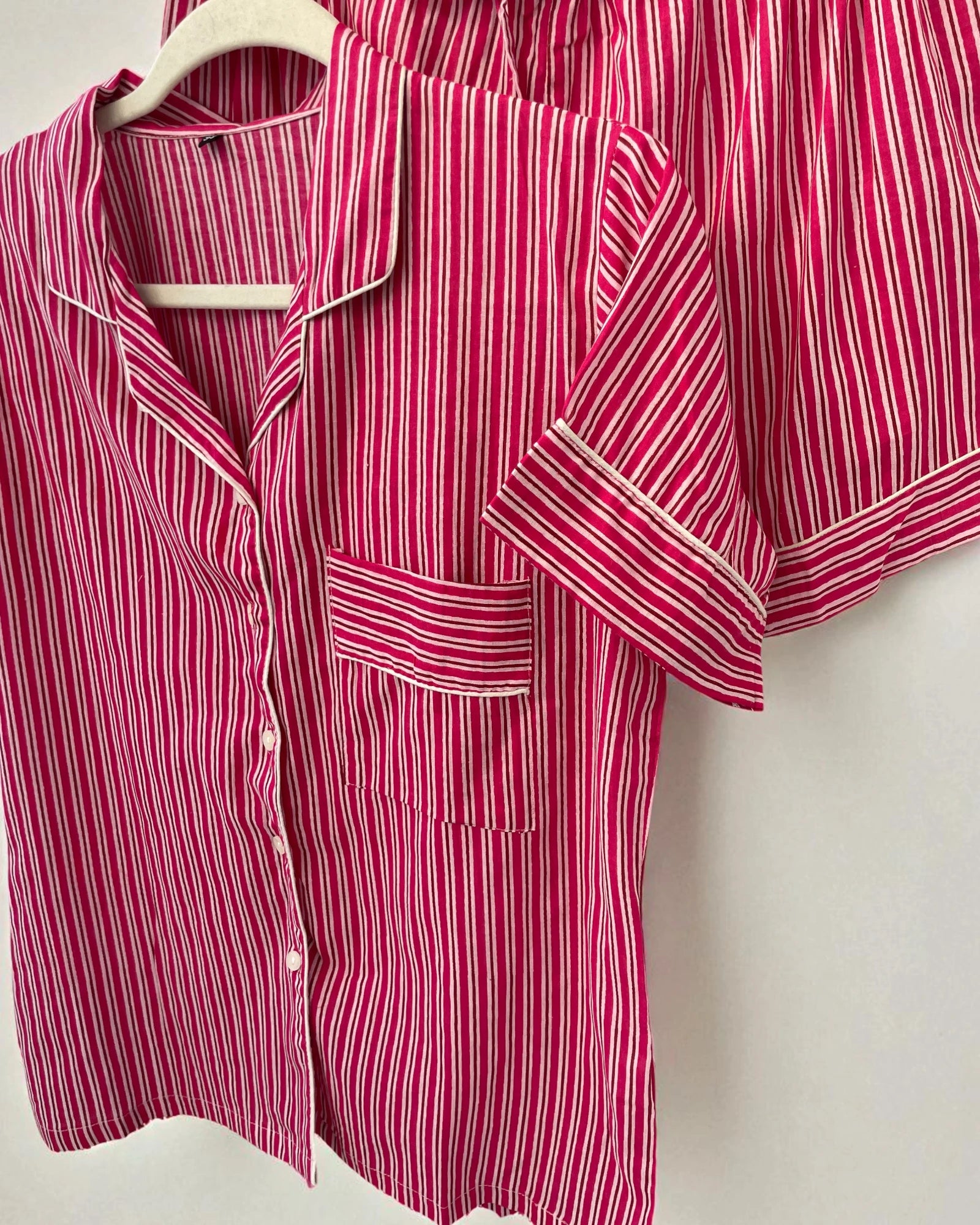 block print pyjama set with pockets with gift bag