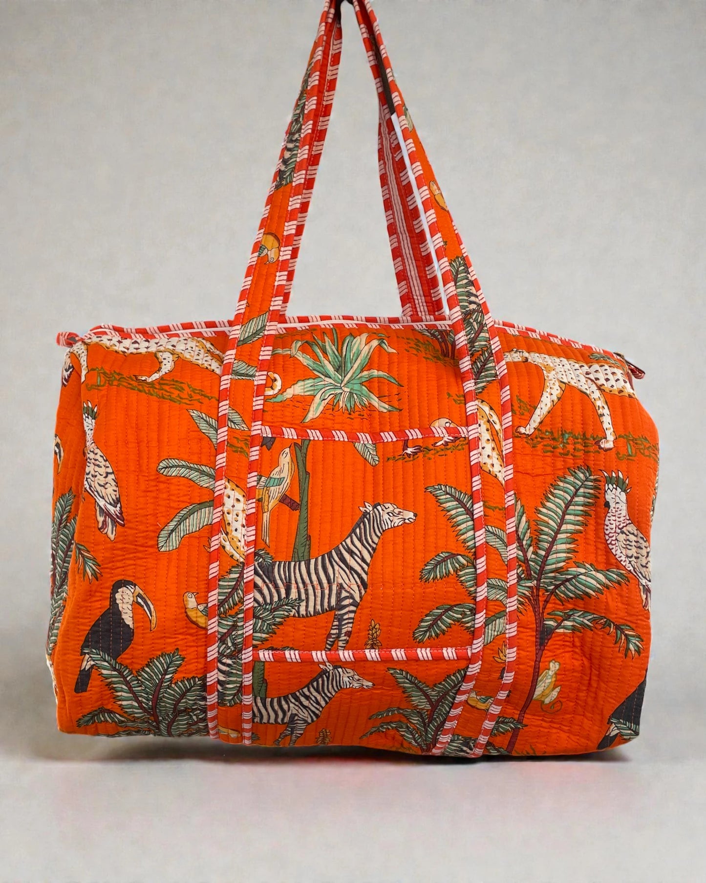 Jungle Print Cotton Weekend and Gym Bag