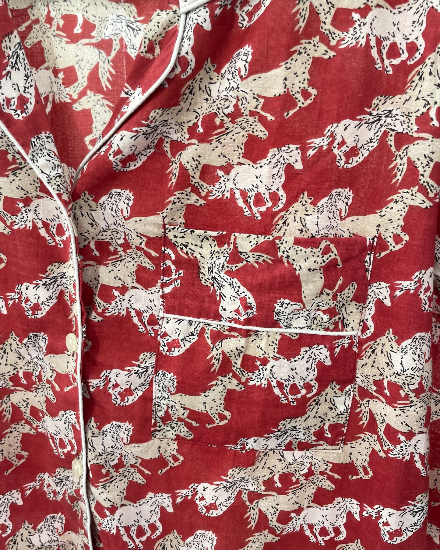 Cose up of wild appaloosa horse pyjama set