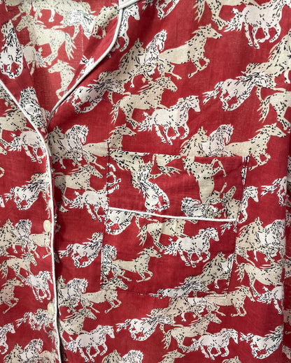 Cose up of wild appaloosa horse pyjama set