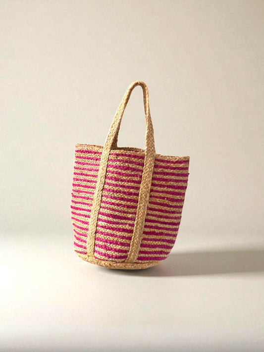 Pink Jute shopper bag for gift