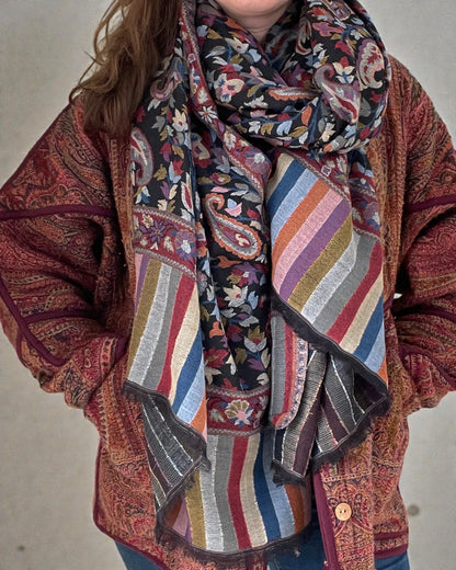 Wonderful dark toned kani pashmina wool shawl