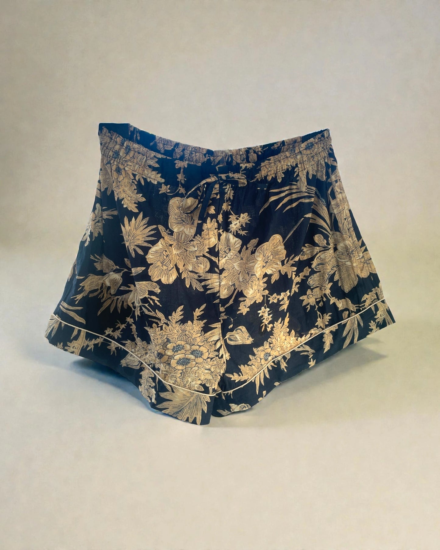 Drawstring elasticated cotton pyjamas