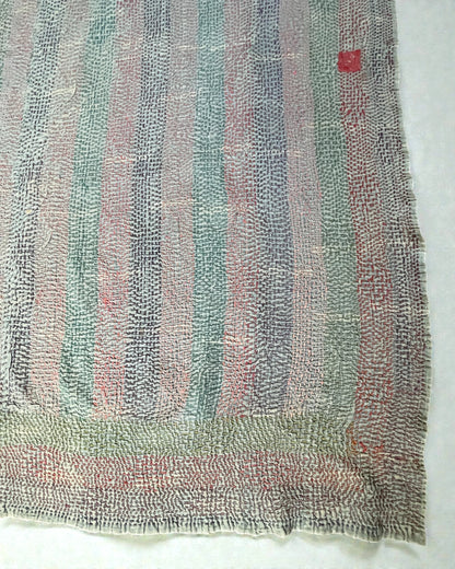 Reversible Double Cotton Hand Stitched Kantha Throw