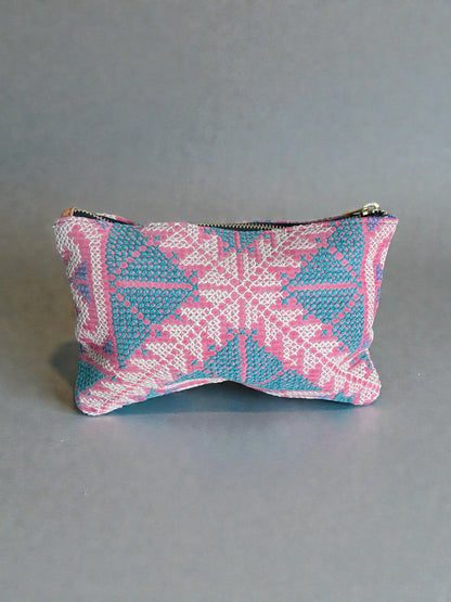 unique kantha purse with zip