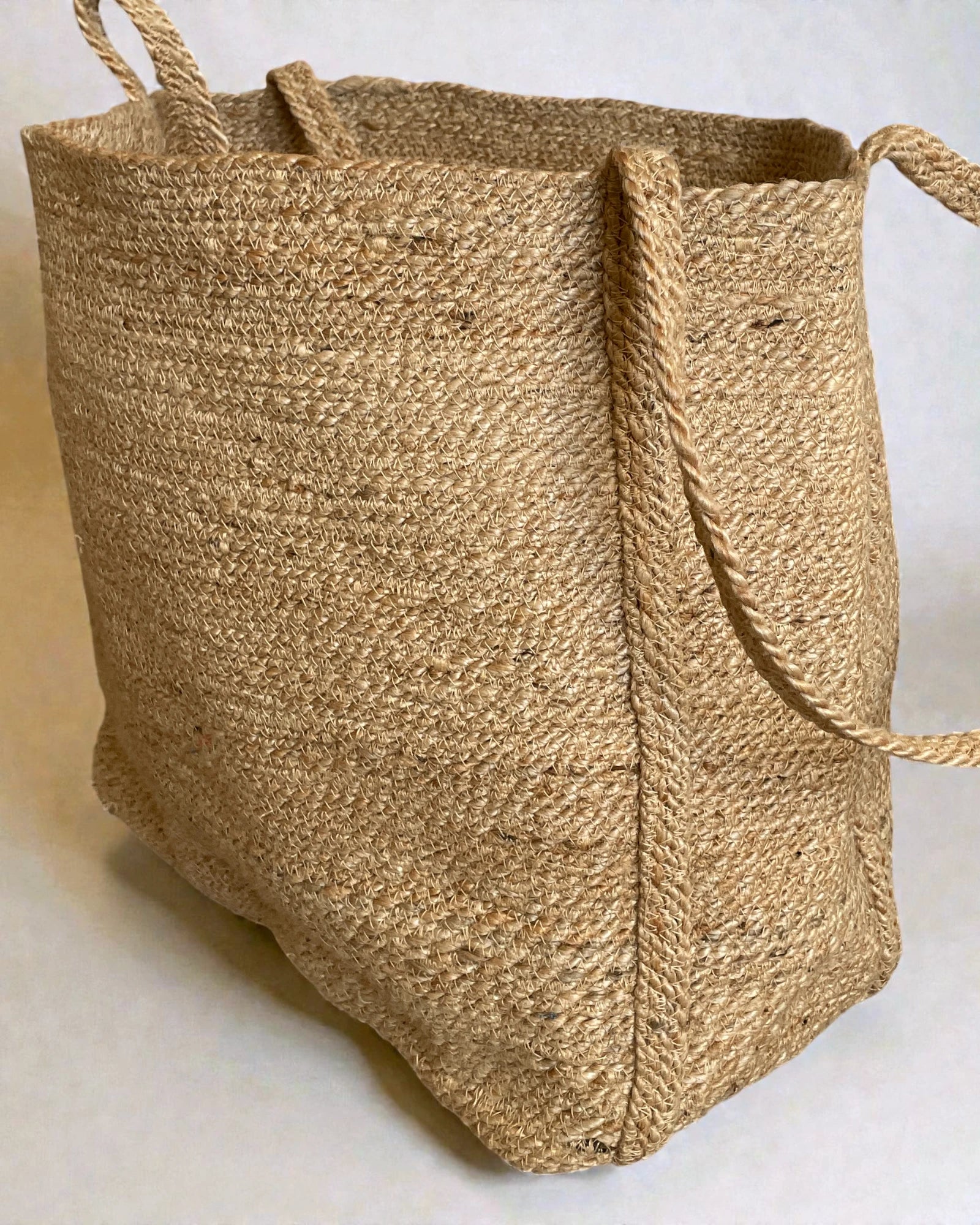 Close-up of handwoven sisal fibres showing natural texture and craftsmanship