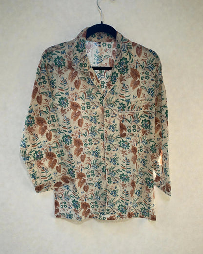 Botanical patterned women’s sleepwear set in breathable fabric for everyday comfort